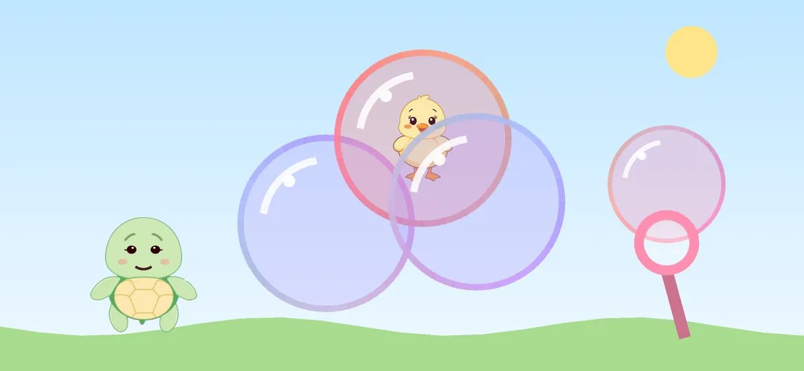 Bubbles: pop soap bubbles with Tiki